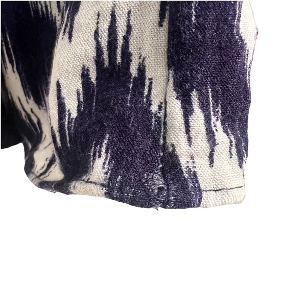 Pomander Place Navy Ikat Kenzo Dress XS/S Chevron Blue & White Tiered Tuckernuck - Picture 7 of 7